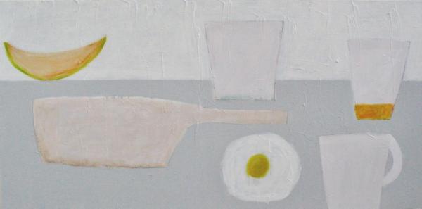 Still Life with Egg and Melon