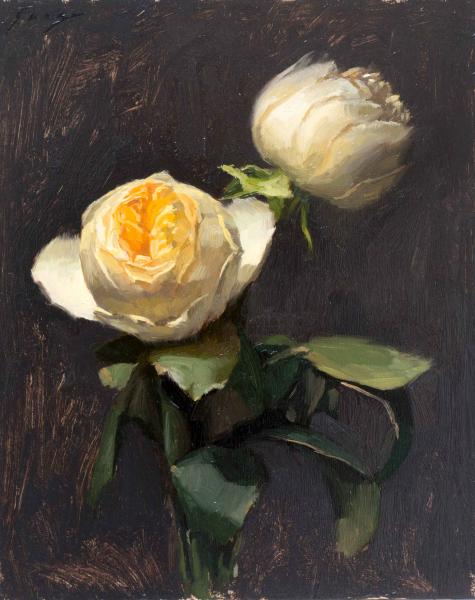 Study Pair of Juliette Roses  (framed)